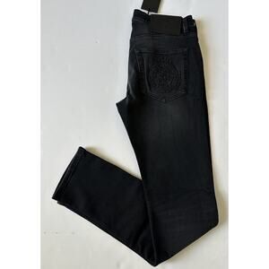 Versace Men’s Black Stretch Stone Washed Denim Jeans Size 32 US 1011835 NWT $950